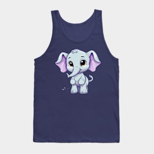 happy elephant cartoon v3 Tank Top